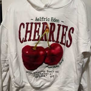 ITEM ON HOLD!!!
Aelfric Eden Cherry Print White Hoodie